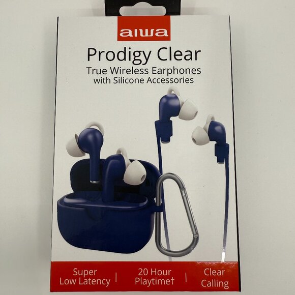 Awia Prodigy Clear True Wireless Earphones‎ In Navy - Picture 1 of 4